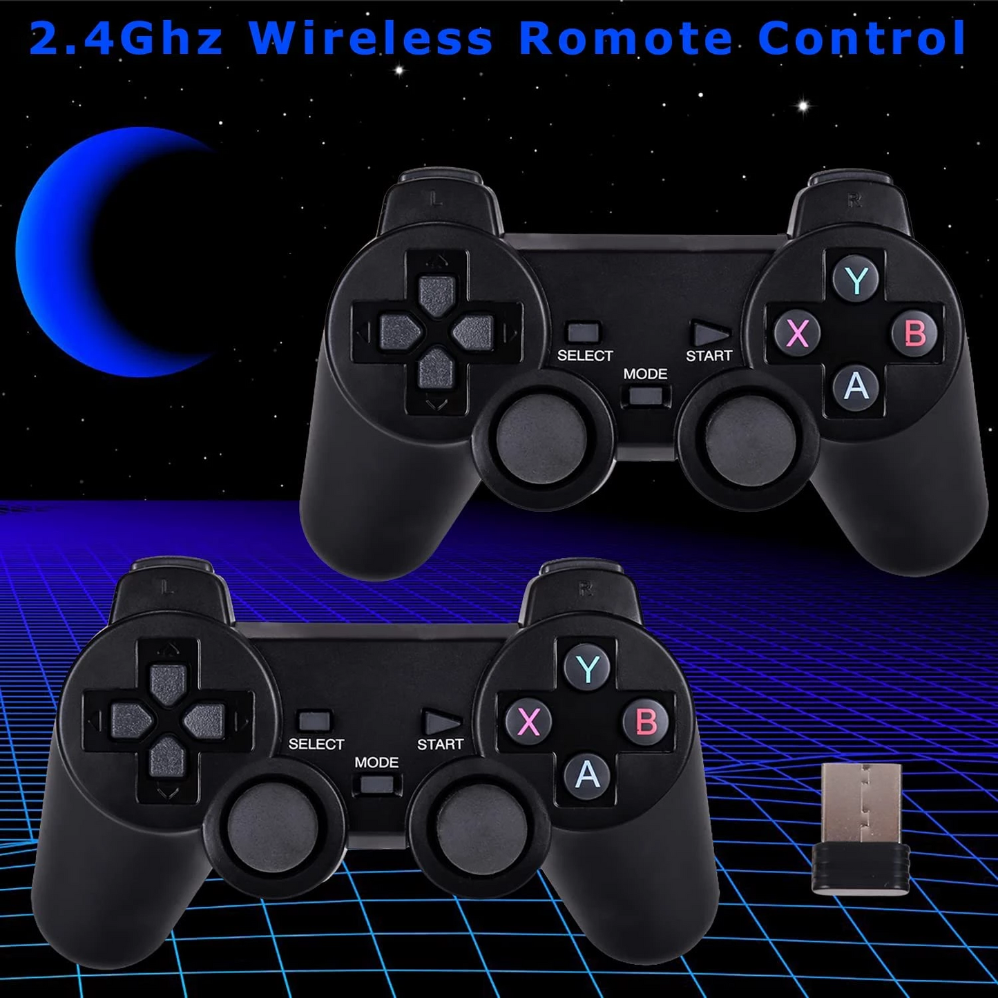 HD 2.4G Double Wireless Gamepad Video Game Console 10000 Games Stick